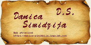 Danica Simidžija vizit kartica